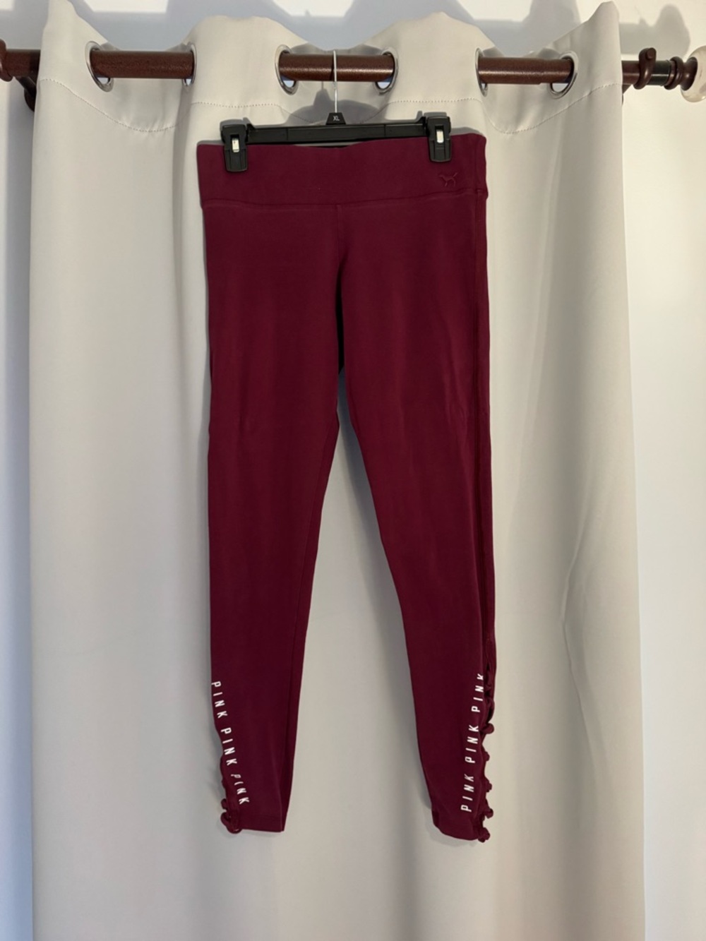 PINK Burgundy Leggings